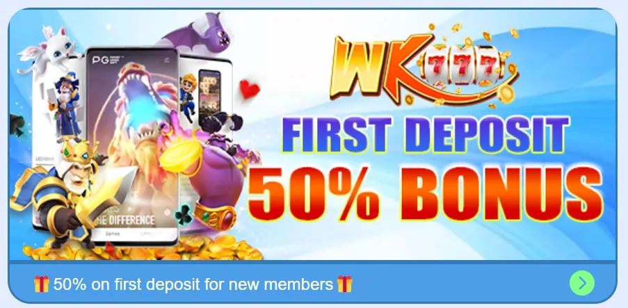 first deposit 50% bonus