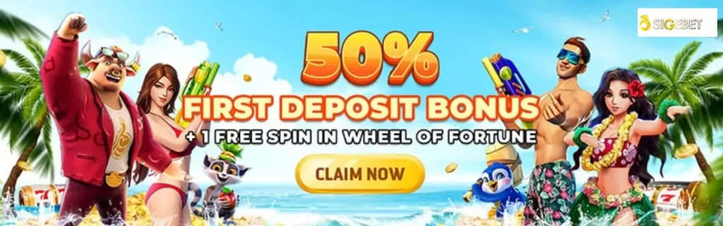 50% first deposit bonus